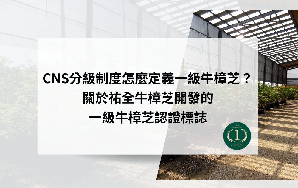 CNS分級制度怎麼定義一級牛樟芝?關於祐全牛樟芝開發的一級牛樟芝認證標誌